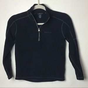 Marmot black 1/4 zip neck fleece pullover. M